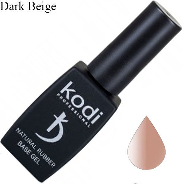 KODI, Natural Rubber Base, Dark Beige, Камуфлирующая каучуковая база, 12 мл