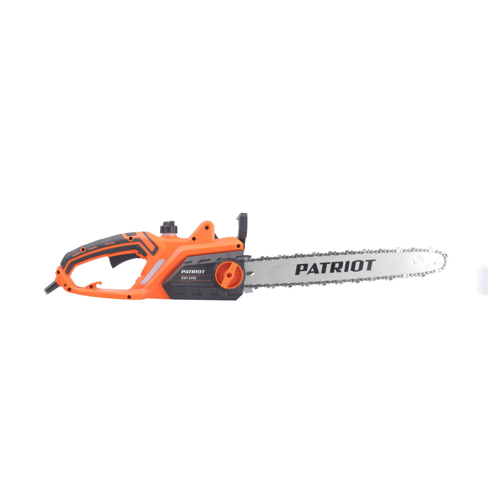 Пила цепная электрическая PATRIOT ESP 2418 , 2400Вт, 18'/45см, 3/8, 1,3мм 62зв, плавный пуск, бесключевая натяжка цепи, термозащита