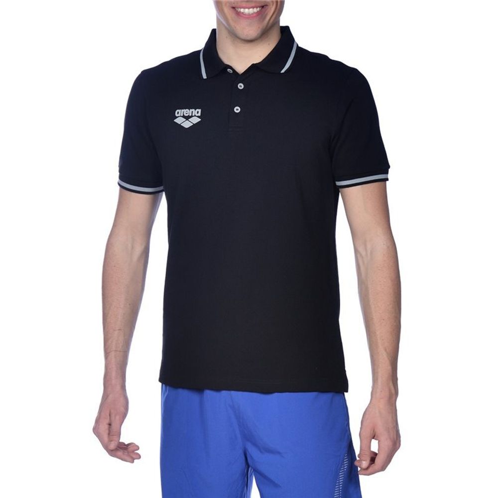 Рубашка-поло Arena Team Line SS POLO Unisex (черная)