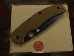 Нож Spyderco Native Chief - корич. рукоять, черный клинок RK-492