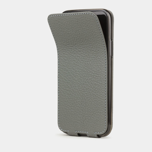 Чехол для iPhone 11 Pro Max из натуральной кожи теленка, серого цвета