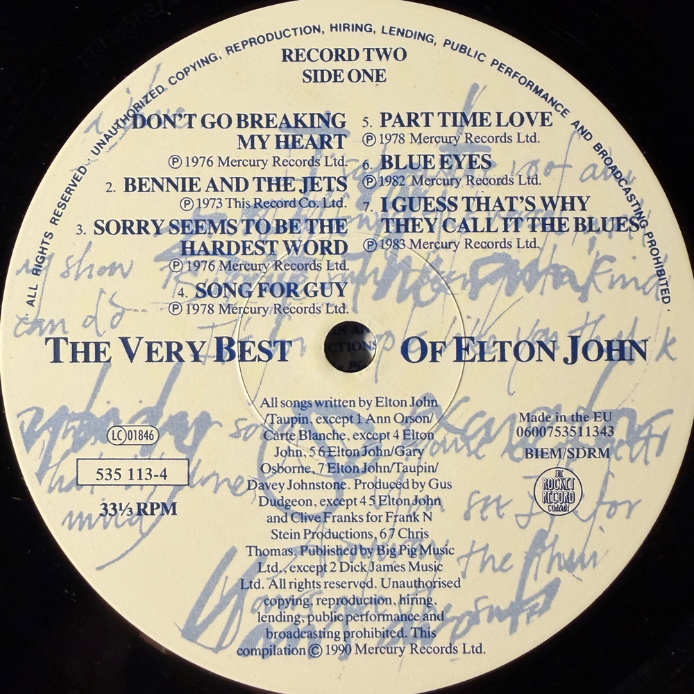 Elton John ‎– The Very Best Of Elton John 2LP (Европа 2014г.)