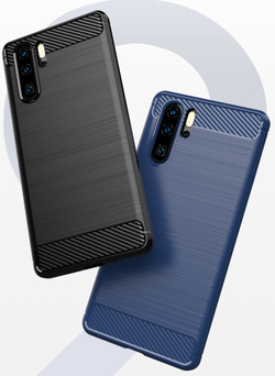 Чехол для Huawei P30 Pro цвет Black (черный), серия Carbon от Caseport