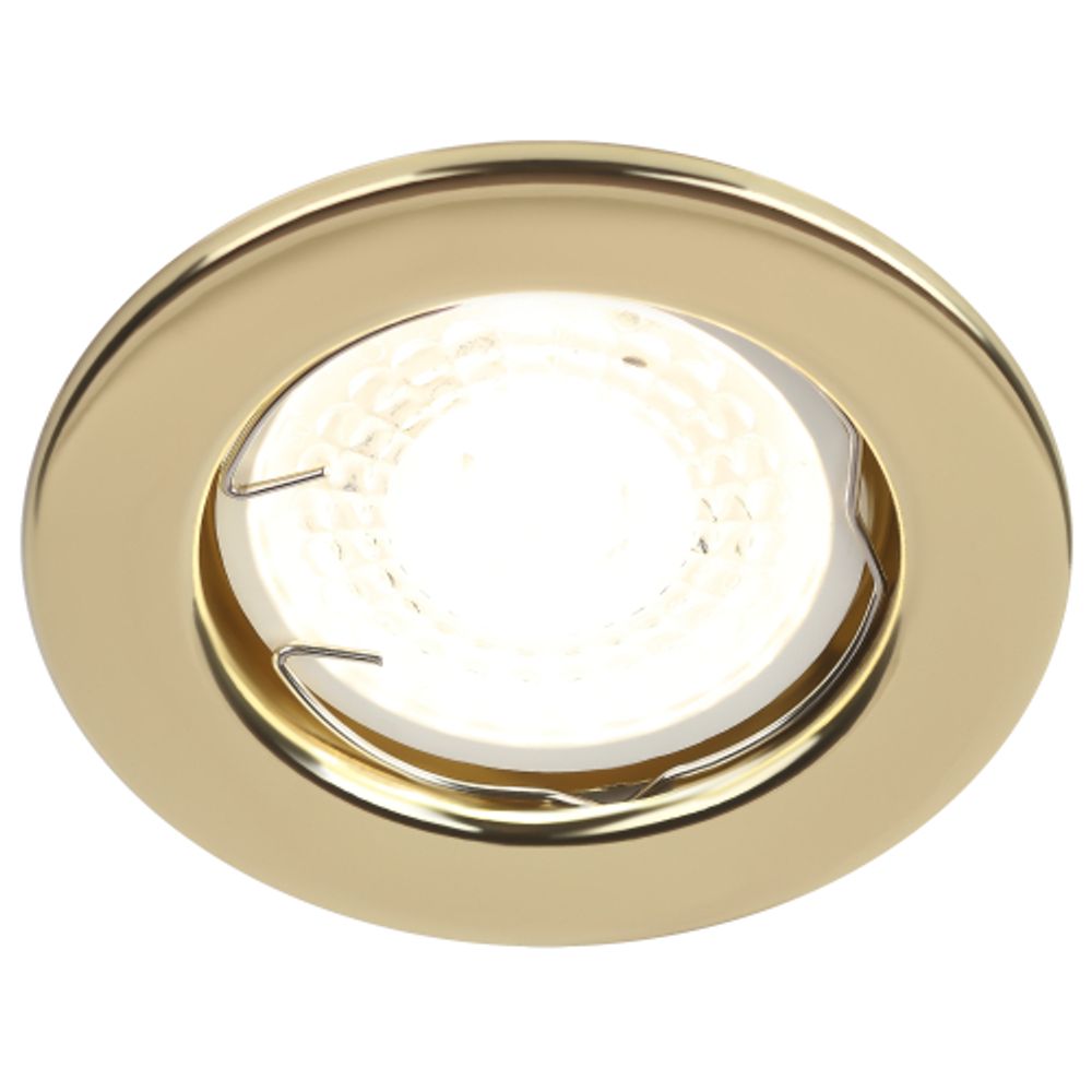 Светильник встраиваемый штампованный ЭРА ST1 GD под лампу MR16 GU5.3 золото