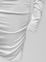 Платье 2667 короткое с длинным рукавом и затяжками по бокам