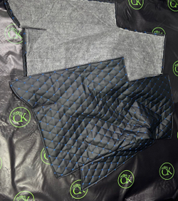 Коврики (утеплитель) под сиденья УАЗ 452 Буханка (синяя нить Бабочка)