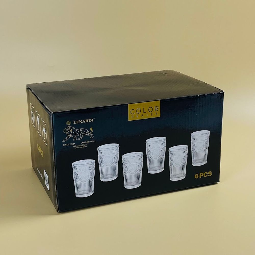 Lenardi 589-066 Набор из 6 стаканов 310мл в под.уп.(х8)Стекло