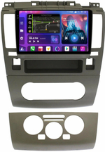 Магнитола для Nissan Tiida C11 2004-2013 (кондиционер/климат с прямоугольным экранчиком, рамка серая) - FarCar BM9-2K-1148CN монитор 9.5" 2K QLED на Android 14, TS10, 4+32Гб, CarPlay, 4G SIM-слот