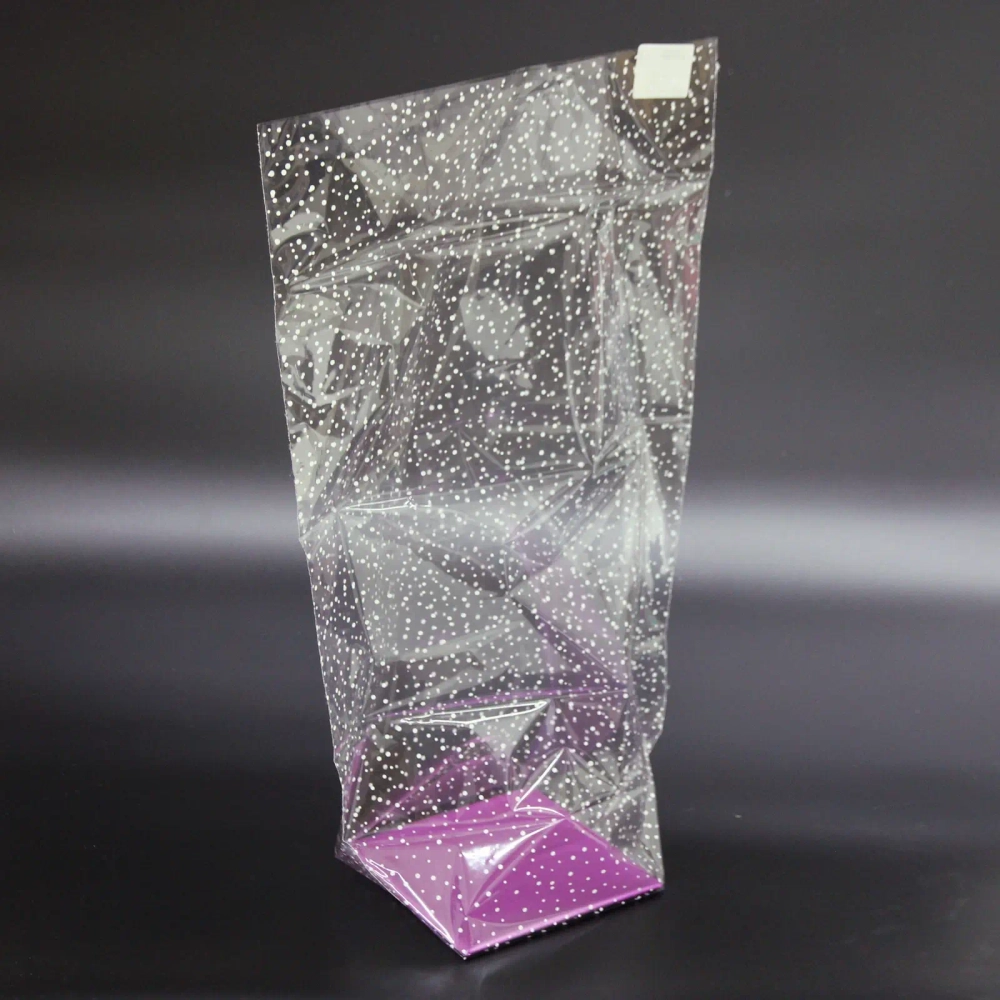 Пакет на жестком дне, рисунок «мошка» (дно 14*14; выс.53см)