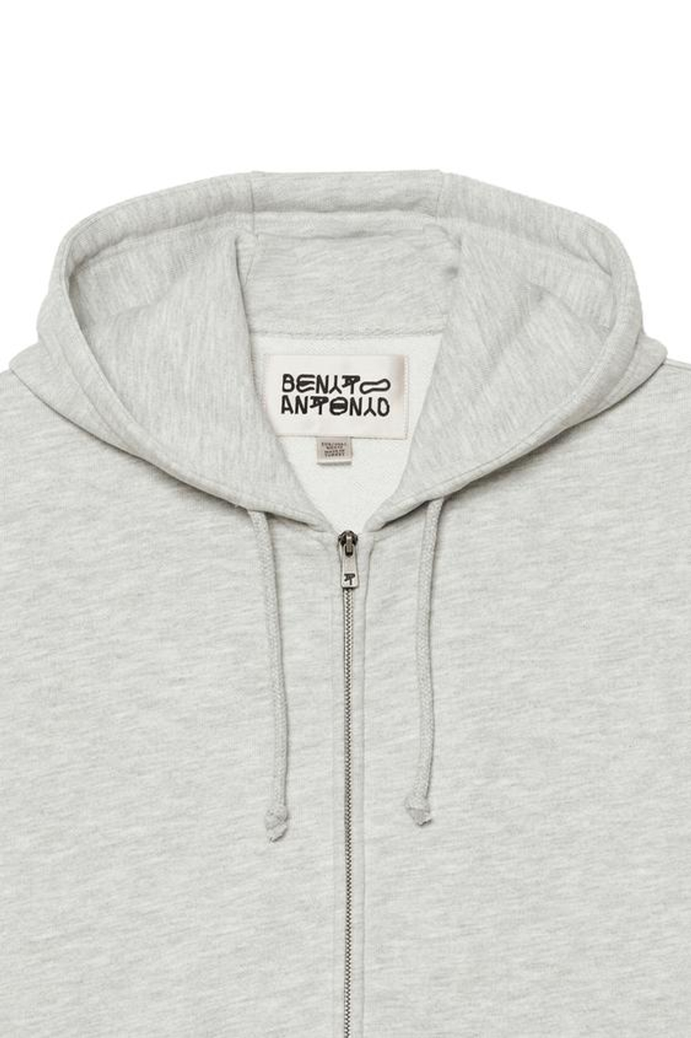 ZARA X BENITO ANTONIO ТОЛСТОВКА С КАПЮШОНОМ, СЕРЫЙ МЕЛАНЖ