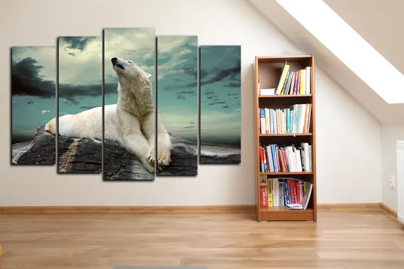 Модульная картина "Белый медведь"