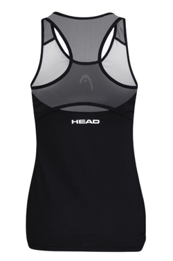 Женский топ теннисный Head Play Tech Tank Top W - black/print padel