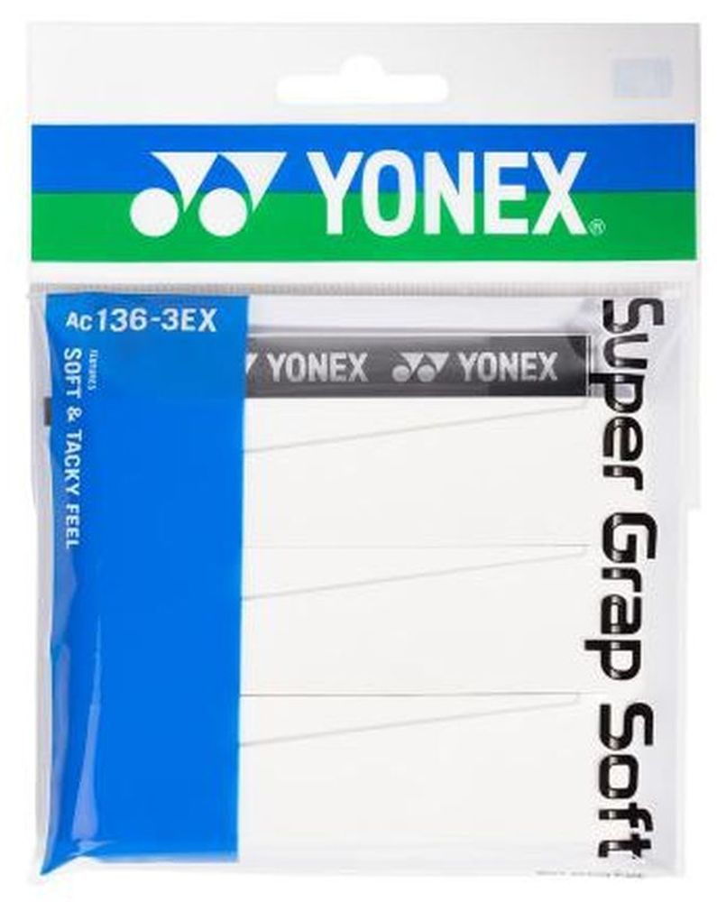 Теннисные намотки Yonex Super Grap Soft 3P - white