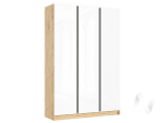 Шкаф 3-х ств. (1500) Келвин (дуб крафт/белый глянец)