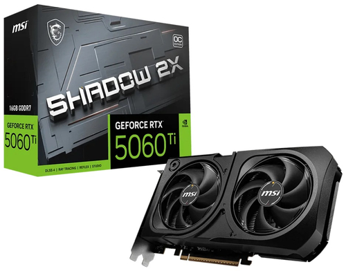 Видеокарта MSI GeForce RTX 5060 Ti 16G SHADOW 2X PLUS 16 Гб