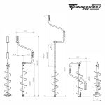 Ледобур ТОРНАДО-М2 Д. 130/150 мм МИНИ (левое вращение, без чехла) Тонар