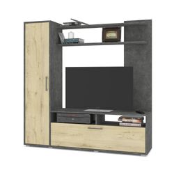 Стенка "Рига" (Камень темный/Ирландский дуб), ЛДСП, MODERN, г. Ижевск