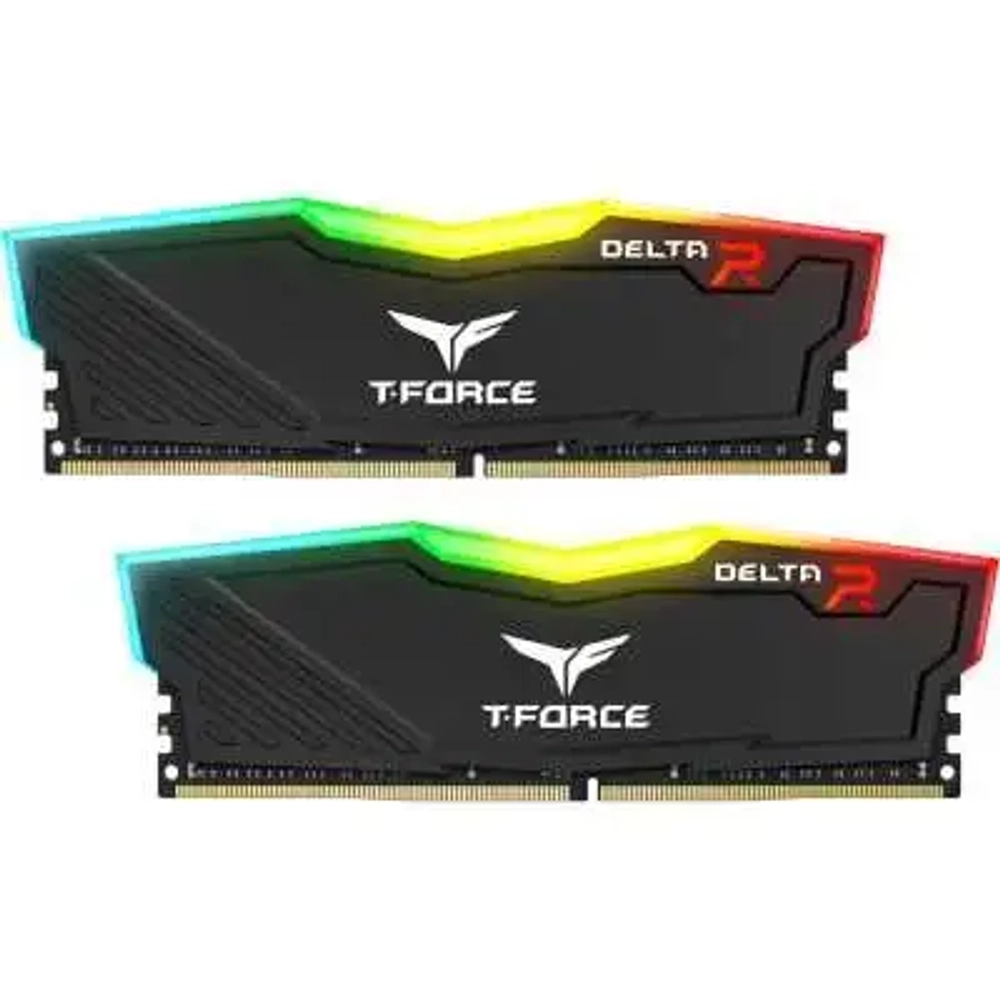 Оперативная память 16GB Kit (2x8GB) 3600MHz DDR4 Team Group DELTA RGB PC-28800 CL18 1.35V TF3D416G3600HC18JDC01 Black