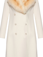 Женское кашемировое пальто с мехом соболя