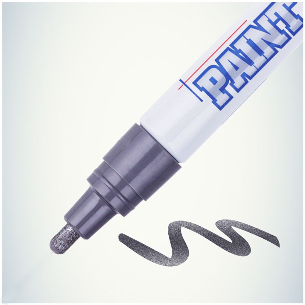 Маркер-краска, 4мм, серебряная, нитро-основа, MunHwa