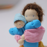 Вальдорфская кукла "Мама с темными волосами", 14 см