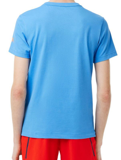 Футболка мужская теннисная Lacoste Tennis x Novak Djokovic T-shirt - blue