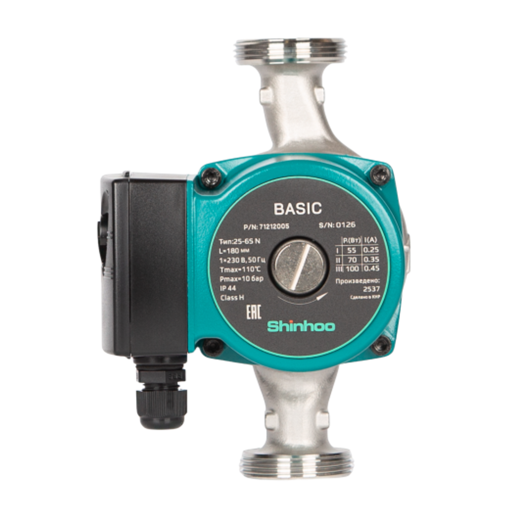 Циркуляционный насос Basic N, нержавеющая сталь, Shinhoo