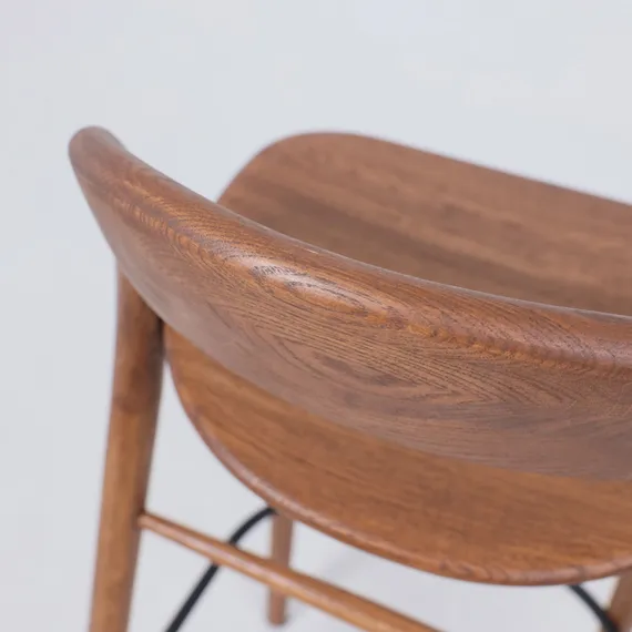 Барный стул Ofer из массива дуба темный