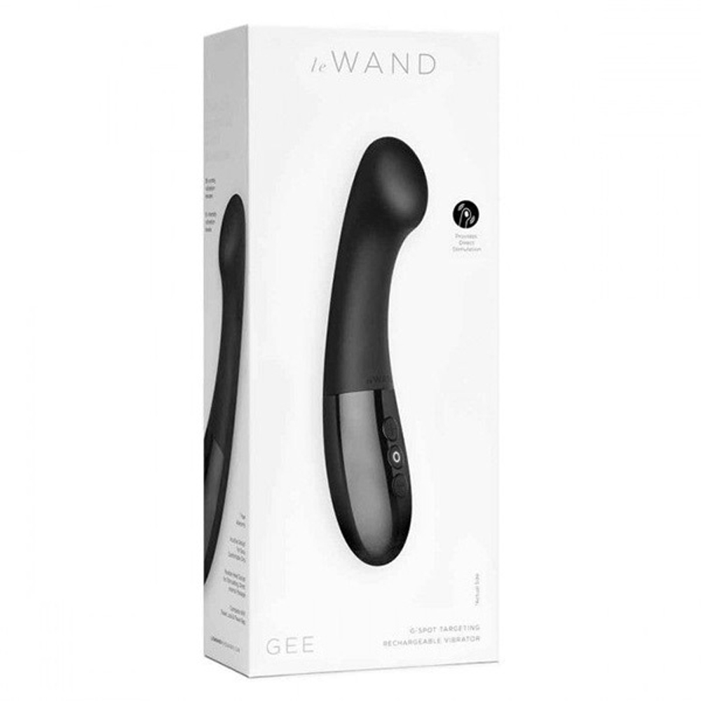 Черный стимулятор для точки G 16,6см Le Wand Gee Black LW-038-BLK