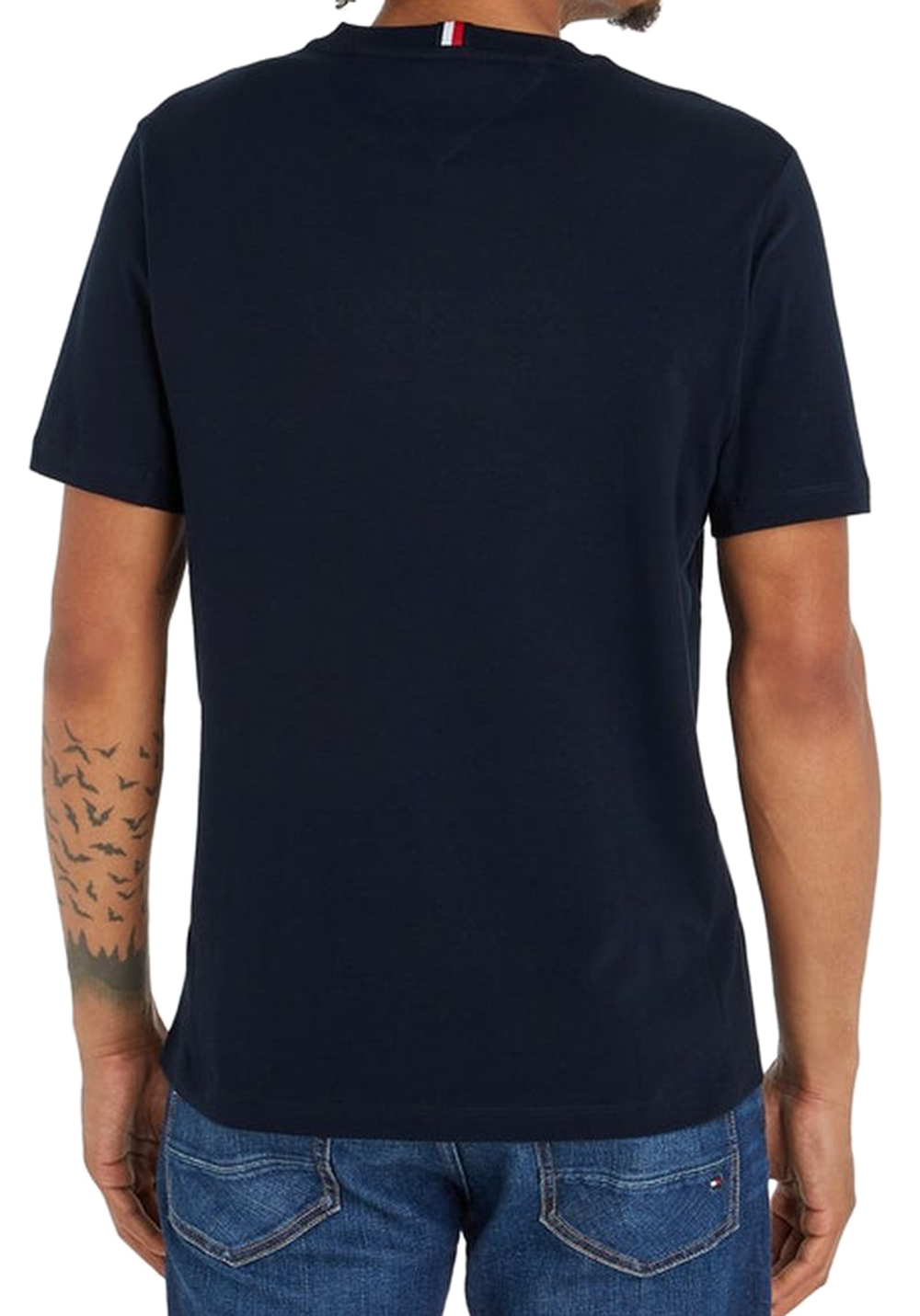 Мужская теннисная футболка Tommy Hilfiger Essentials Big Logo Short Sleeve Tee - desert sky