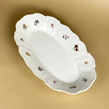 Lenardi 109-208 Овальное блюдо 36х21,5х5см КРОКУС в под.уп.(х6)Фарфор