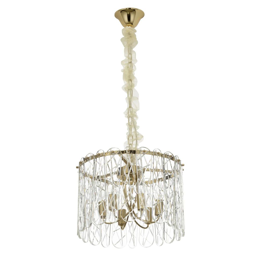 Citilux TALLA CL318262 Люстра хрустальная подвесная Золото