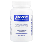 Pure Encapsulations, Ашваганда, 60 капсул (500 мг на капсулу)