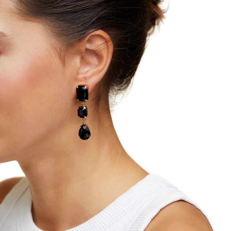 Серьги Большие Черные