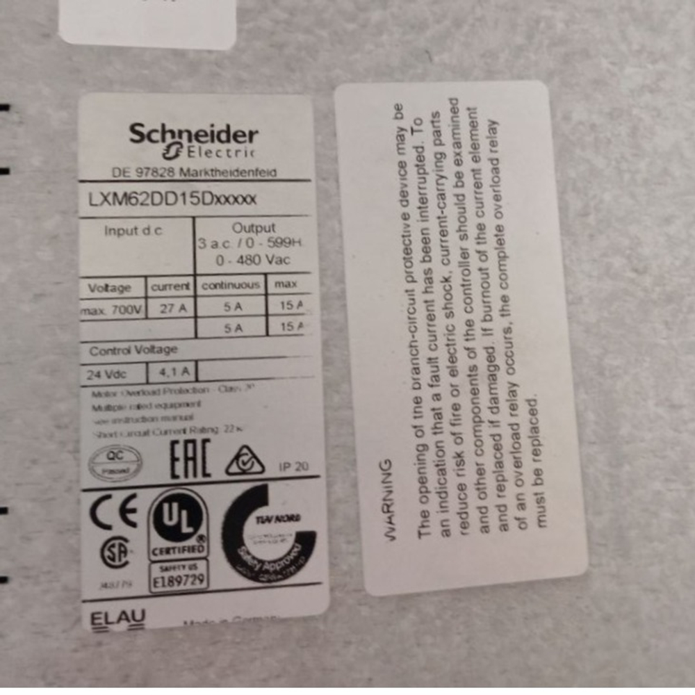 Schneider Electric LXM62DD15Dxxxxx б/у
