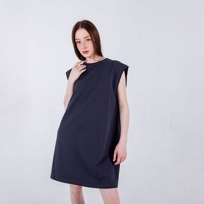 Sleeveless dress for teens - GRAPHITE