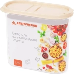 Емкость для сыпучих продуктов Фиеста 1,65л с клапаном, бежевый