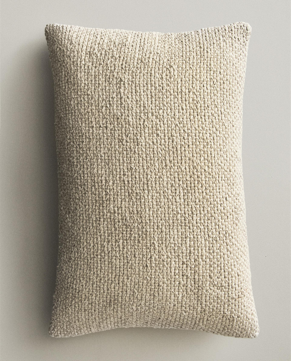 Zara Home наволочка декоративная из хлопка, светло-бежевый