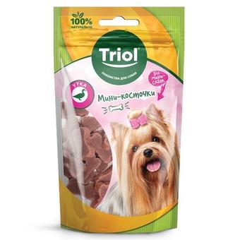 Лакомство Triol для мини-собак «Мини-косточки из утки», 50г
