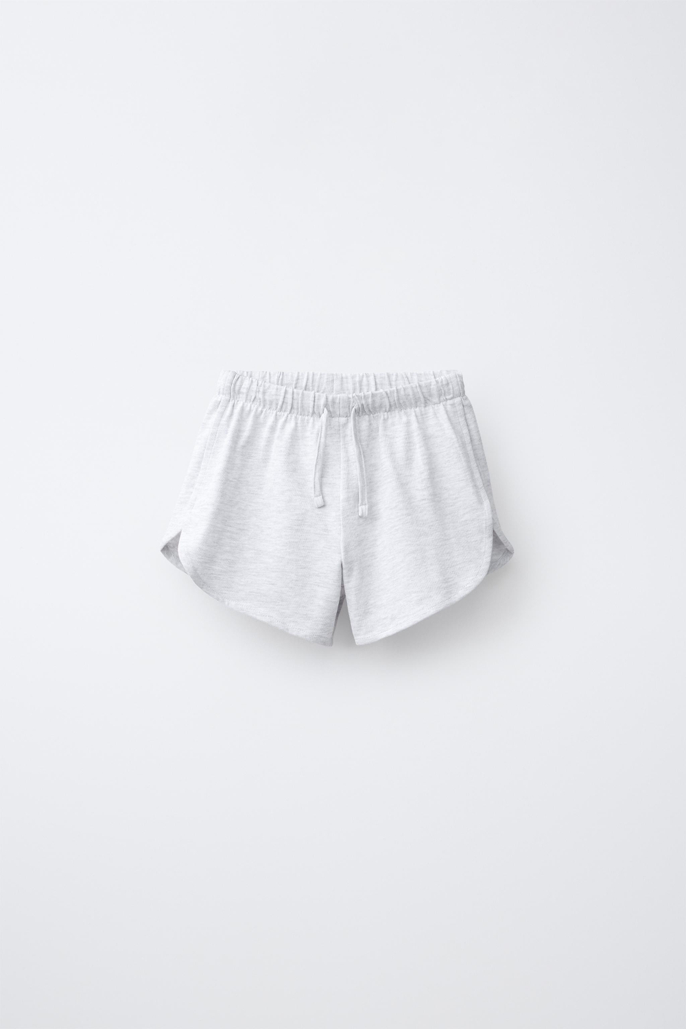 ZARA ОДНОТОННЫЕ ШОРТЫ ИЗ ПЛОТНОГО ДЖЕРСИ, СЕРЫЙ МЕЛАНЖ