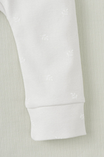 К 4718/белые веточки на бежевом брюки для девочки