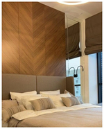 МДФ панель в шпоне Дуба с диагональным направлением