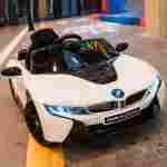 Детский электромобиль "BMW i8" 6V, белый