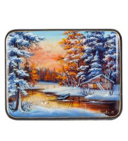 Народные промыслы ШК-55/ 21 Шкатулка «Зима» исп.Белова