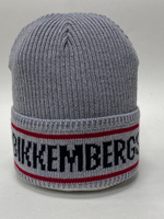 Шапка BIKKEMBERGS Серый/Красные полоски/Черная надпись: BIKKEMBERGS Мальчик