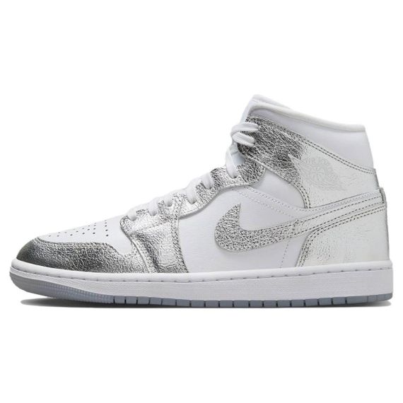 Jordan Air Jordan 1 Подвесные баскетбольные мячи СРЕДНИЙ Топ Белый серебристый Женский