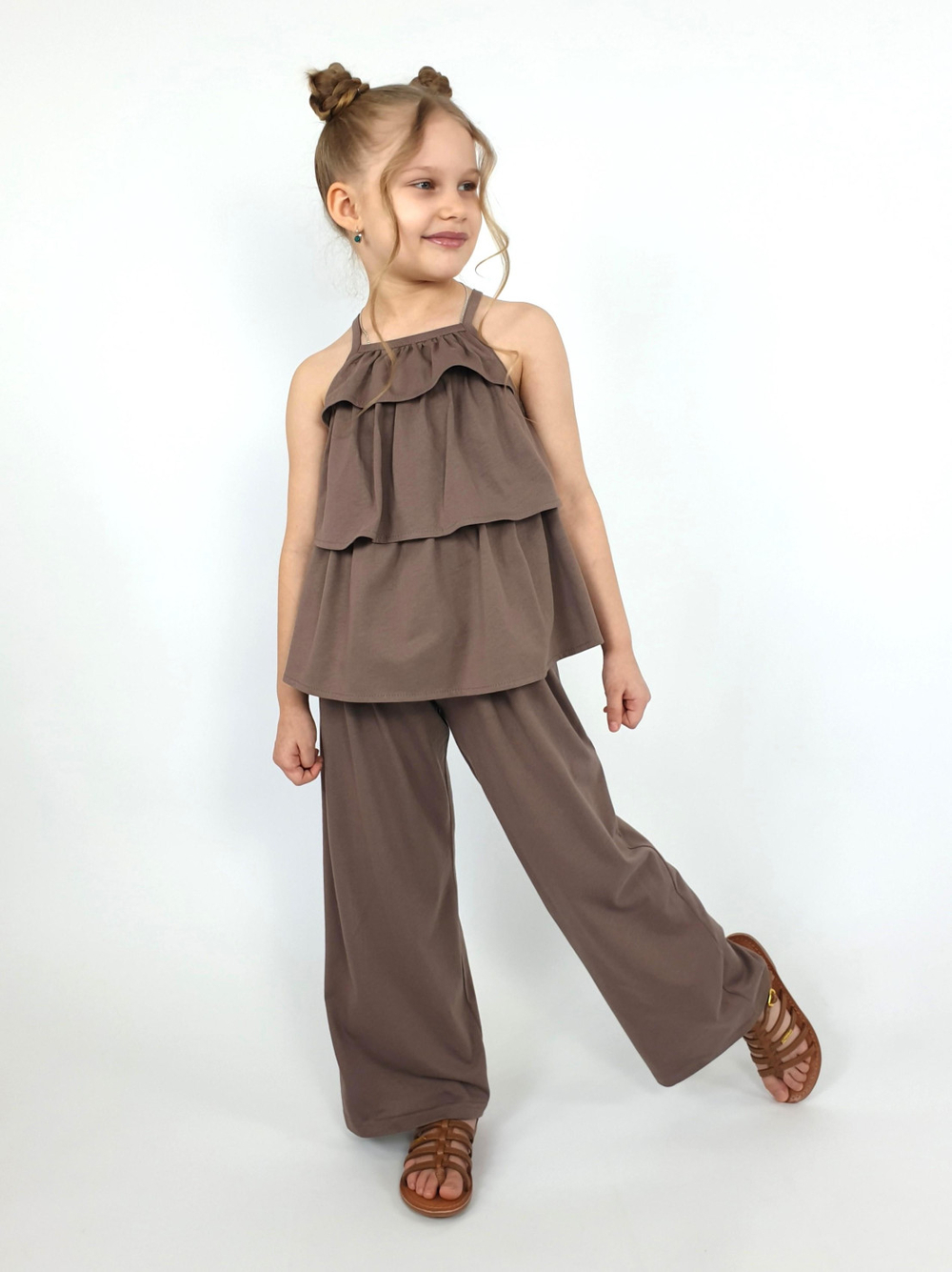 02-160-5 Комплект для девочки (джемпер+ брюки)