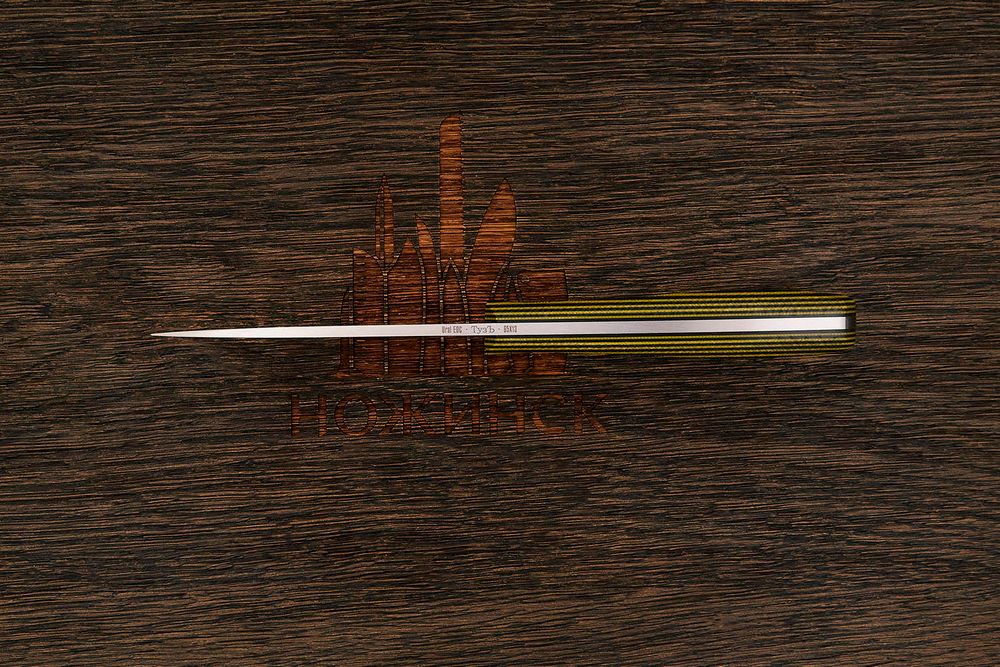 Нож EDC UralEDC ТузЪ, клинок 80мм, сталь 65Х13, рукоять G10 чёрно-жёлтый