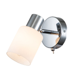 Настенный светильник 1x40Вт E14, металл/стекло, хром