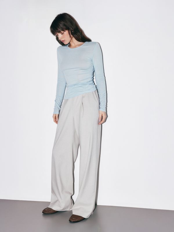 Брюки с поясом на резинке 